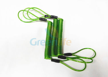 Vinyl geflochtene Stahlplastikspulen-Abzugsleinen-lichtdurchlässige grüne Seil-Schnur