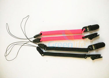 Ursprünglicher rosa Frühling umwickelte materielle Leine Schlüsselabzugsleine PUs mit Schleife/Klipp