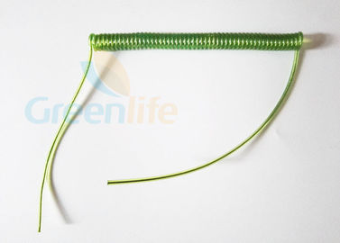 Draht verstärktes einziehbares Sicherheits-Kabel-Grün mit verschiedenen Verbindungsstücken