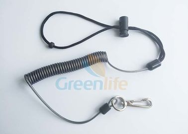 Fall-Schutz-Spiralen-aufgerollte Schnur-Plastikspulen-Abzugsleine mit justierbarem Armband-Seil
