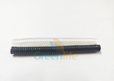 10cm schwarze kundenspezifische aufgerolltes Kabel-Spiralen-aufgerollte Sicherheits-Leine ohne Zusatz