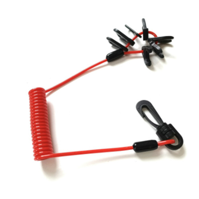 Schnürt Schlüsselschalter Lanyard Plastic Jet Ski Stopp der tötungs-7 populäre rote Farbe