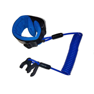 Schalter-Tötungs-Endgewundene Leinen-Jet Ski Wrist Lanyard Blue Plastic-Schnur
