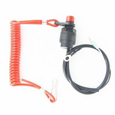 Rote Farbflexible Spulen-Abzugsleine für Schalter weg Länge von der Außenborddes motor12cm