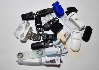 Plastik-ABS befestigt sicherer Friedensstifter-Hosenträger die schwarzen/Weiß/Blau Bügel-Klipp-Abzugsleinen-Zusätze