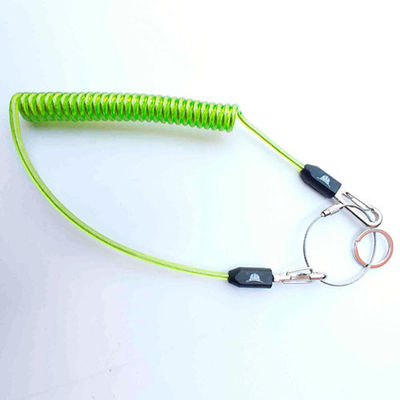 5.0MM Schnur-transparentes grünes Spulen-Werkzeug Lanyard For Split Ring